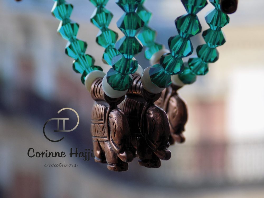 Bracelet Jungle 3 pendentifs "éléphant" – Image 2