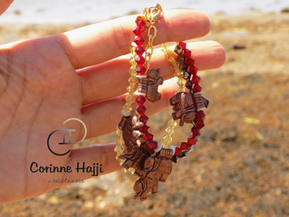 Bracelet Jungle 3 pendentifs "éléphant" – Image 4