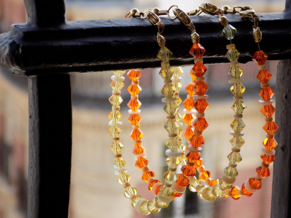 Bracelet sorbet en perles de verre